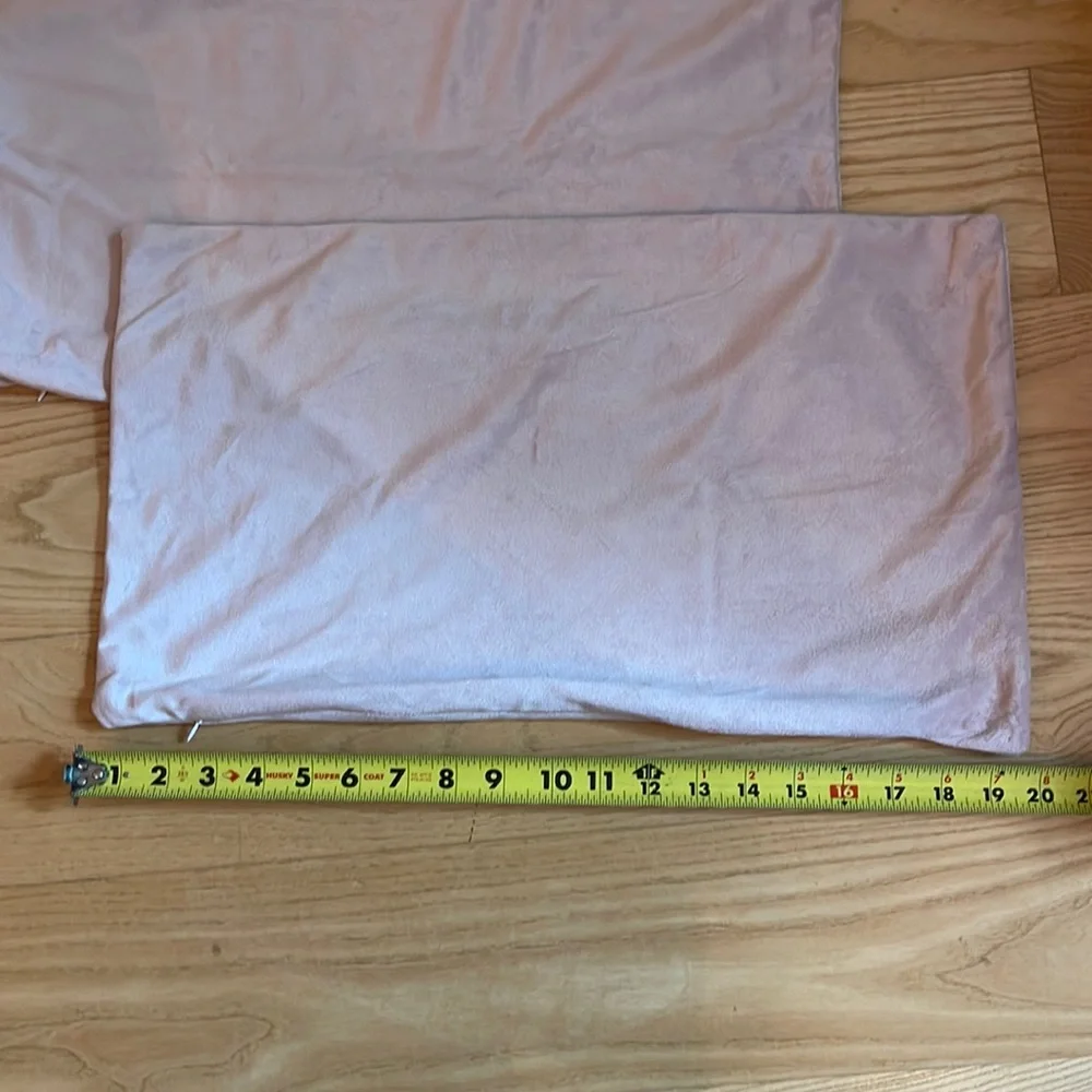 NWOT velvet pillow covers set of two in blush pink